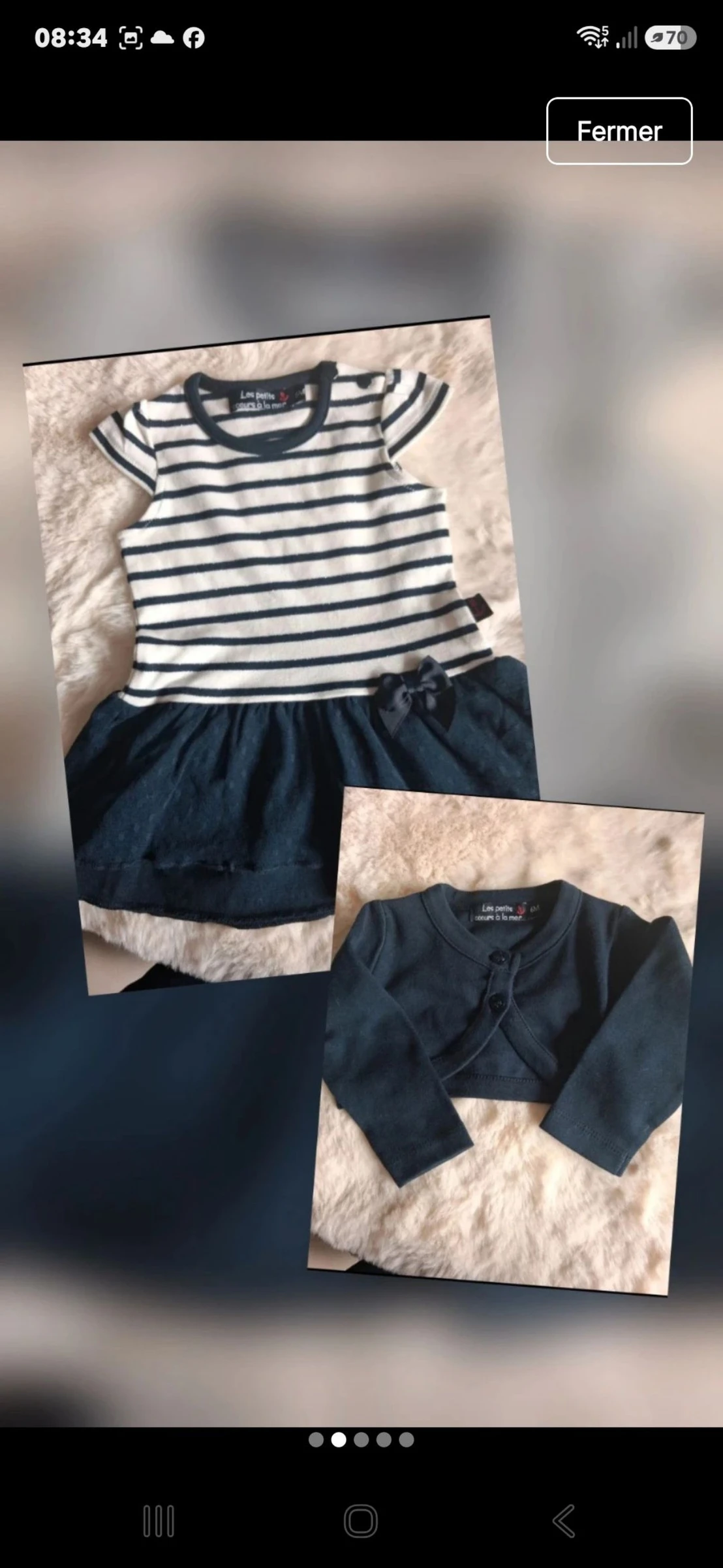 Très jolie robe bébé avec son boléro 